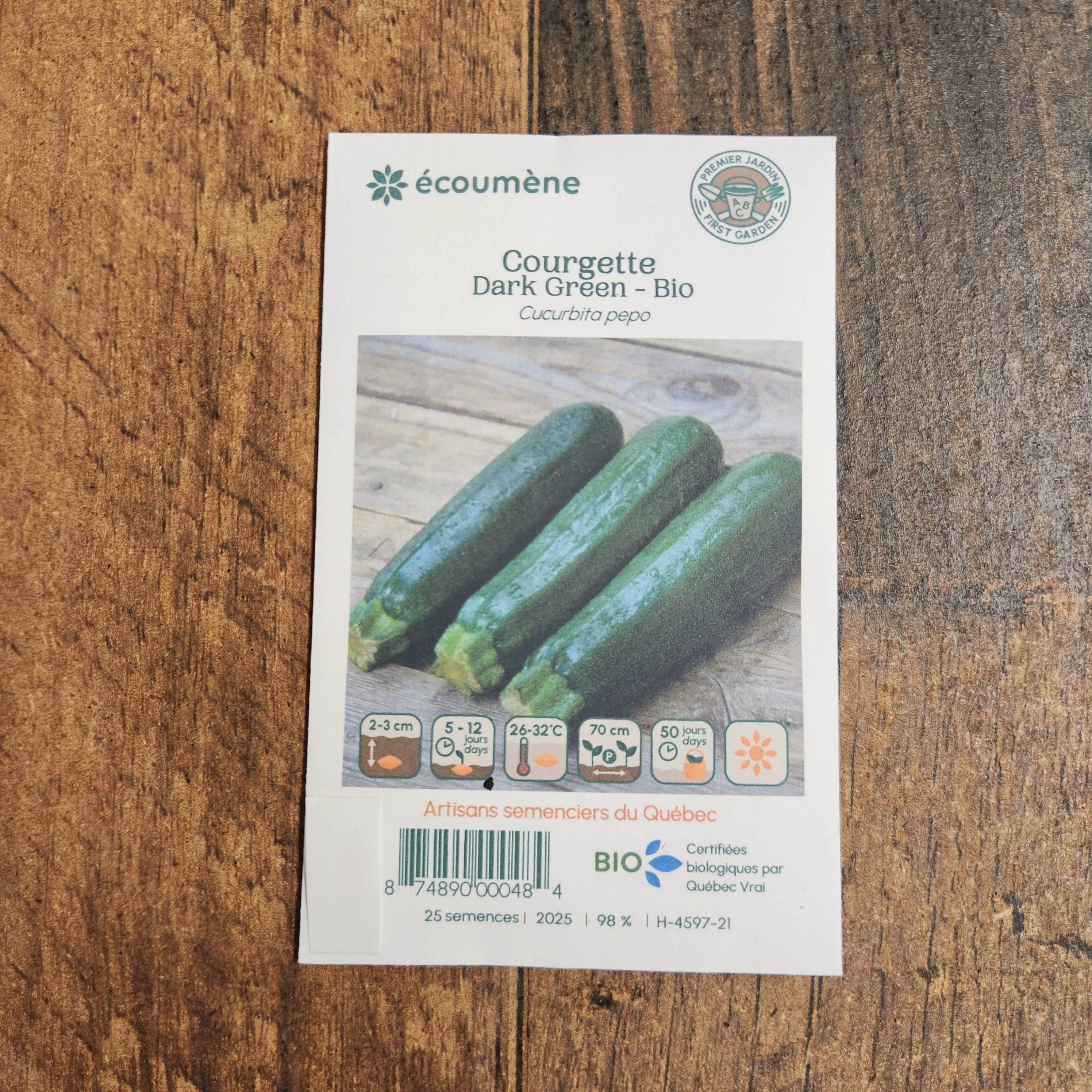 Zucchini 'Dark Green' bio - Image 2