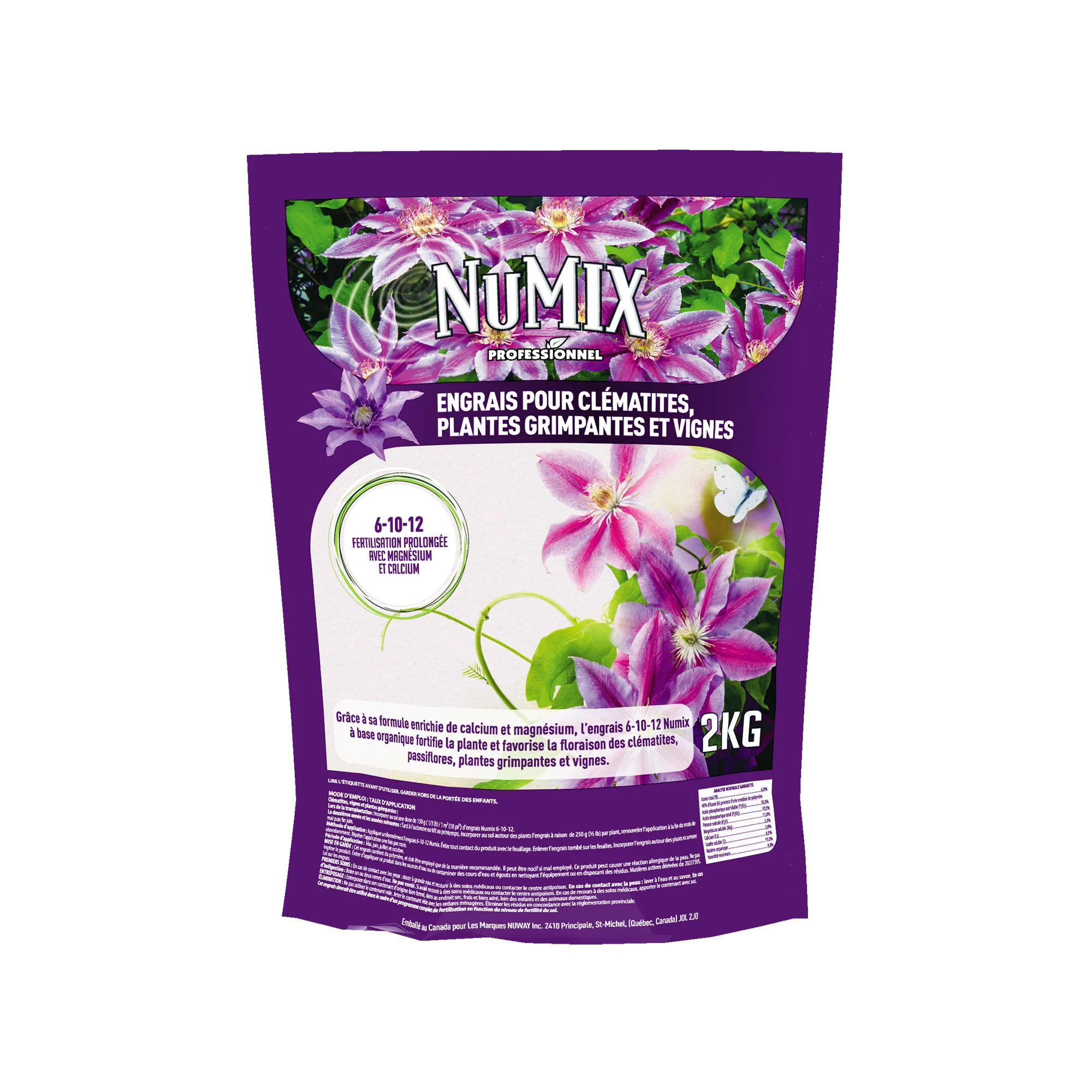 Engrais pour clématites, vignes et plantes grimpantes Numix 6-10-12