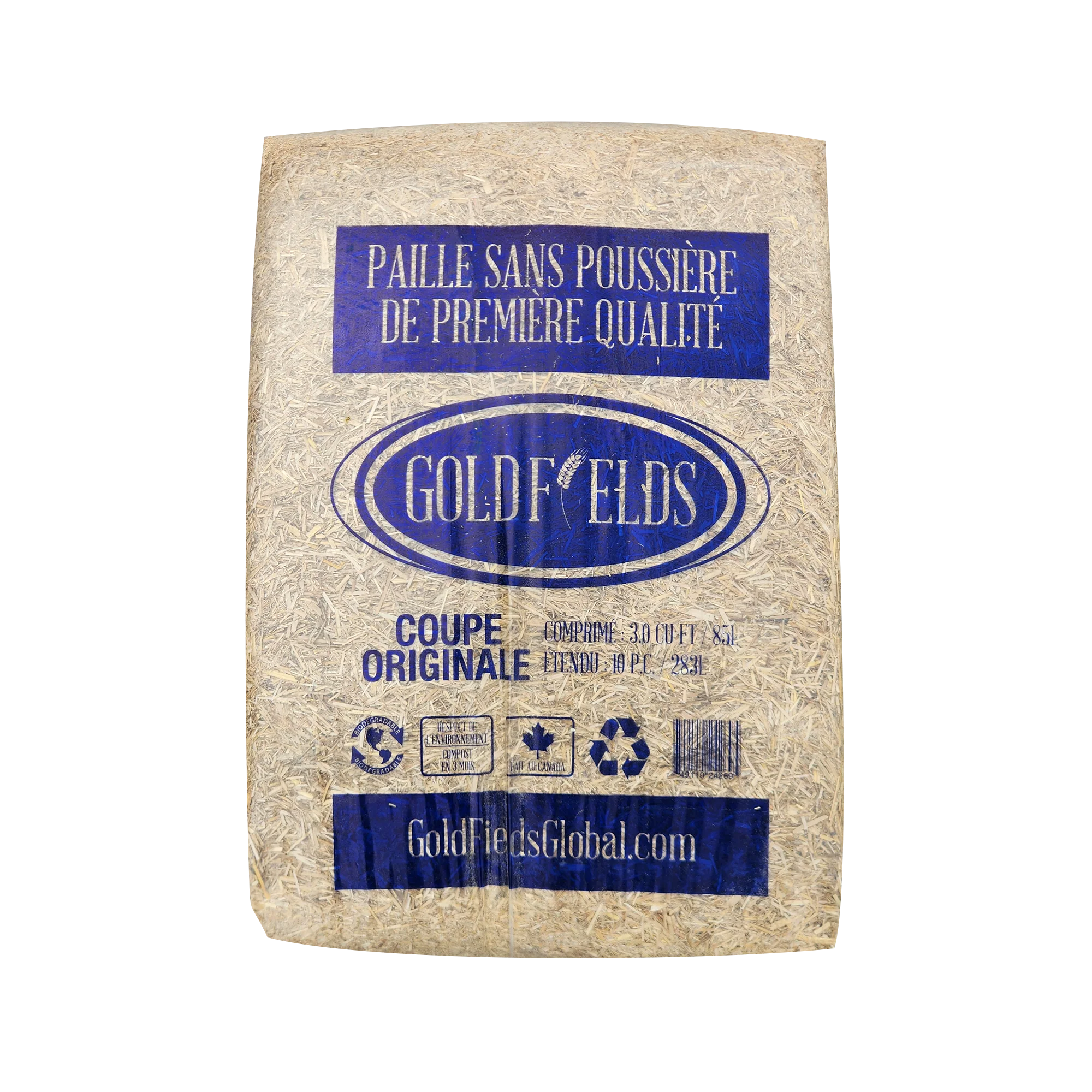 Paille Goldfields 85 L – Paillis horticole naturel