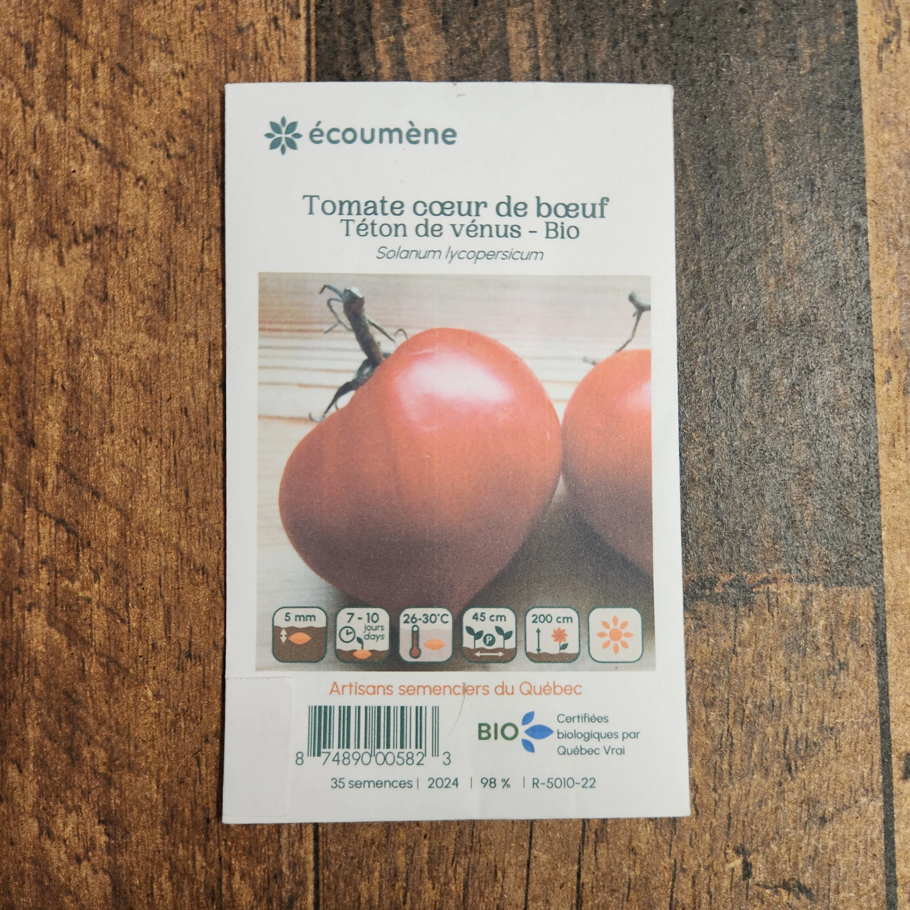 Tomate CĆur de BĆuf 'TĂ©ton de VĂ©nus' bio - Image 2