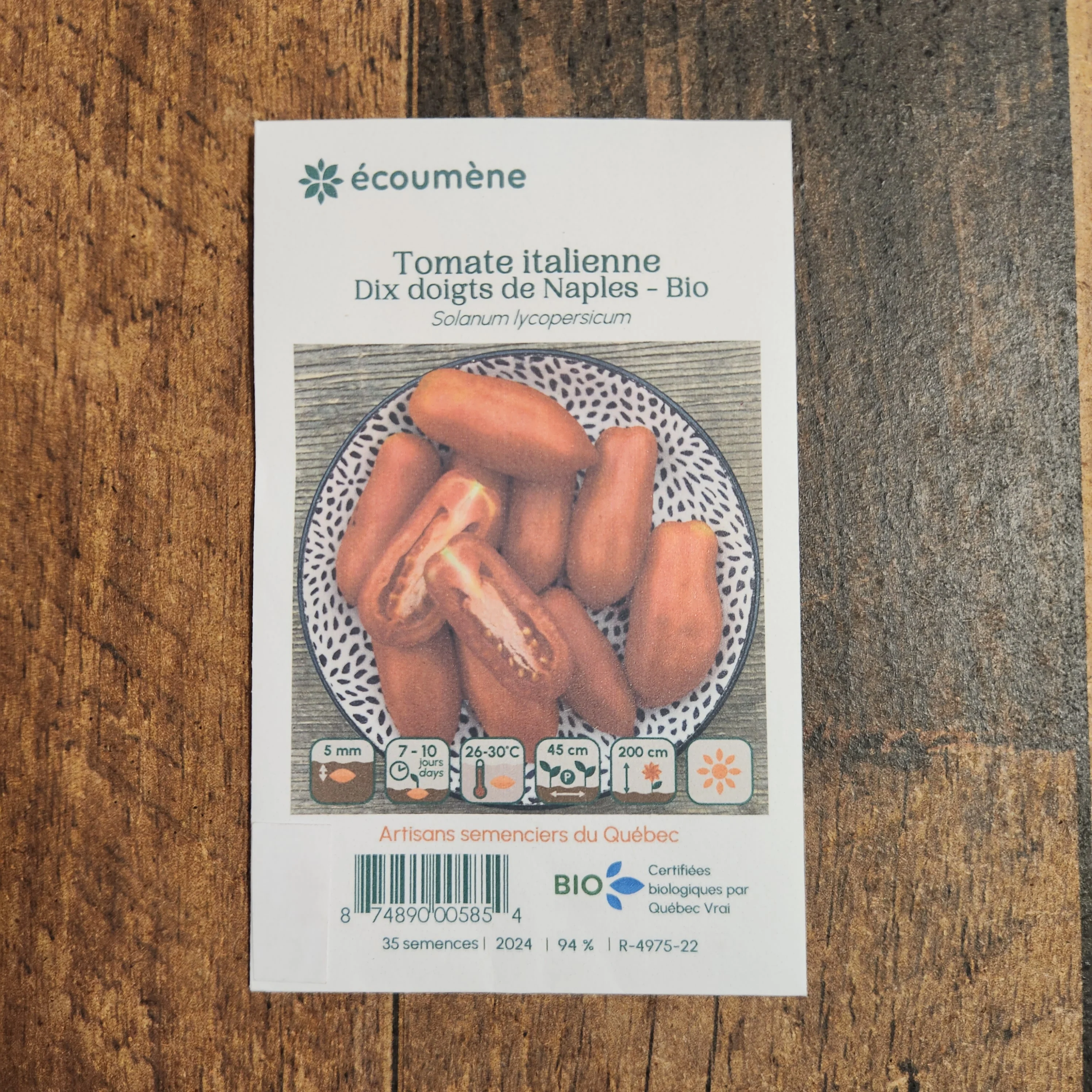 Tomate Italienne 'Dix doigts de Naples' bio - Image 2