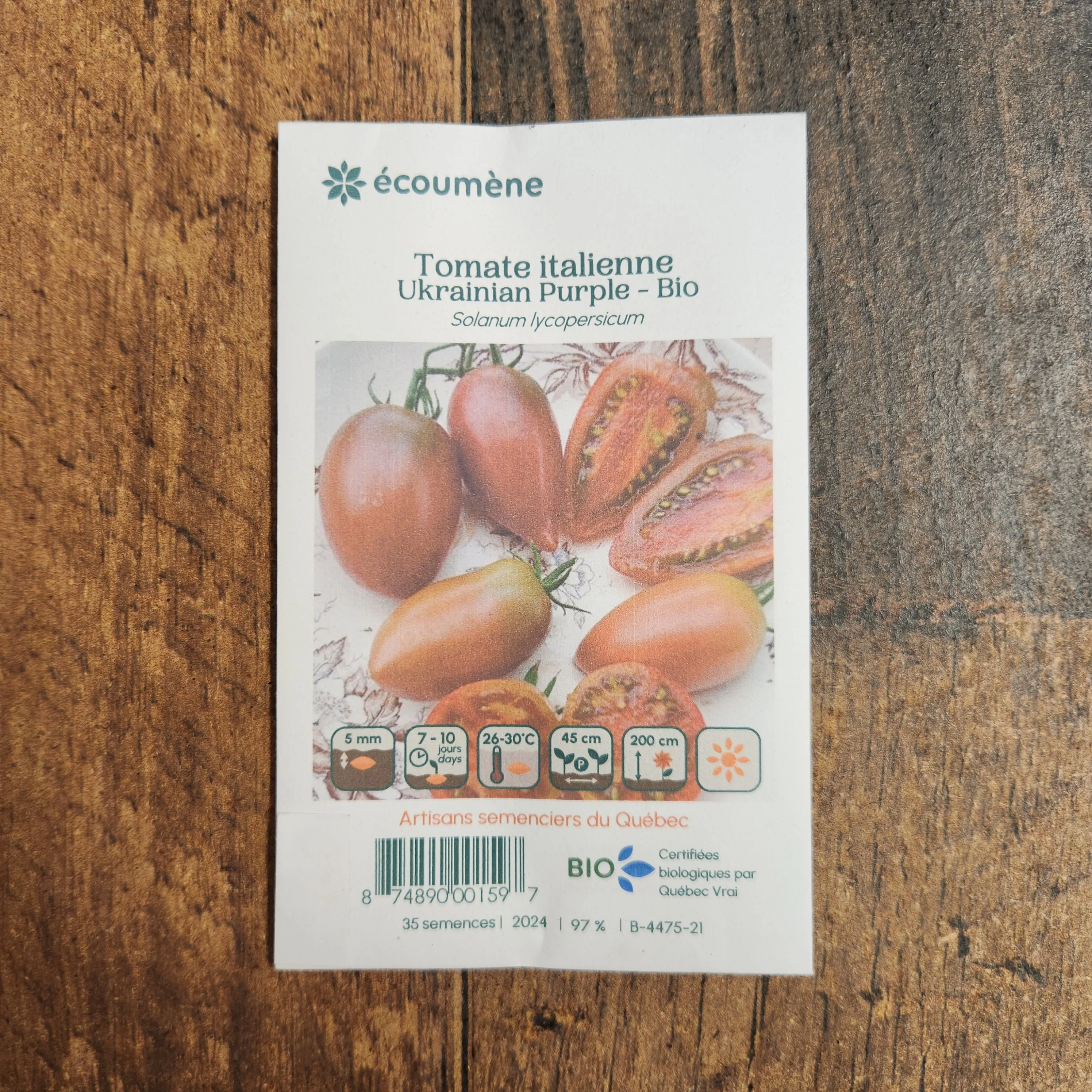 Tomate Italienne 'Ukrainian Purple' bio - Image 2