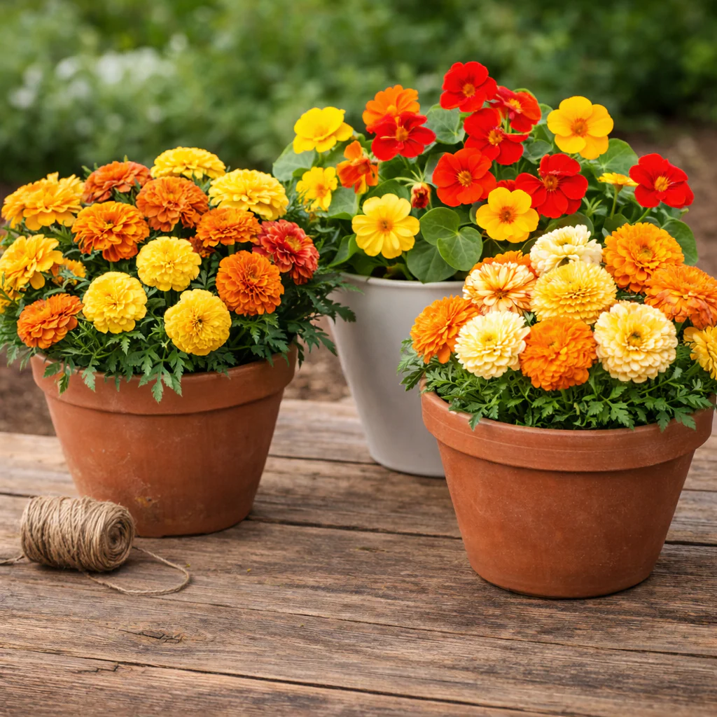 Collection fleurs de compagnonnage (Calendula, Capucine & Ćillets d'Inde)